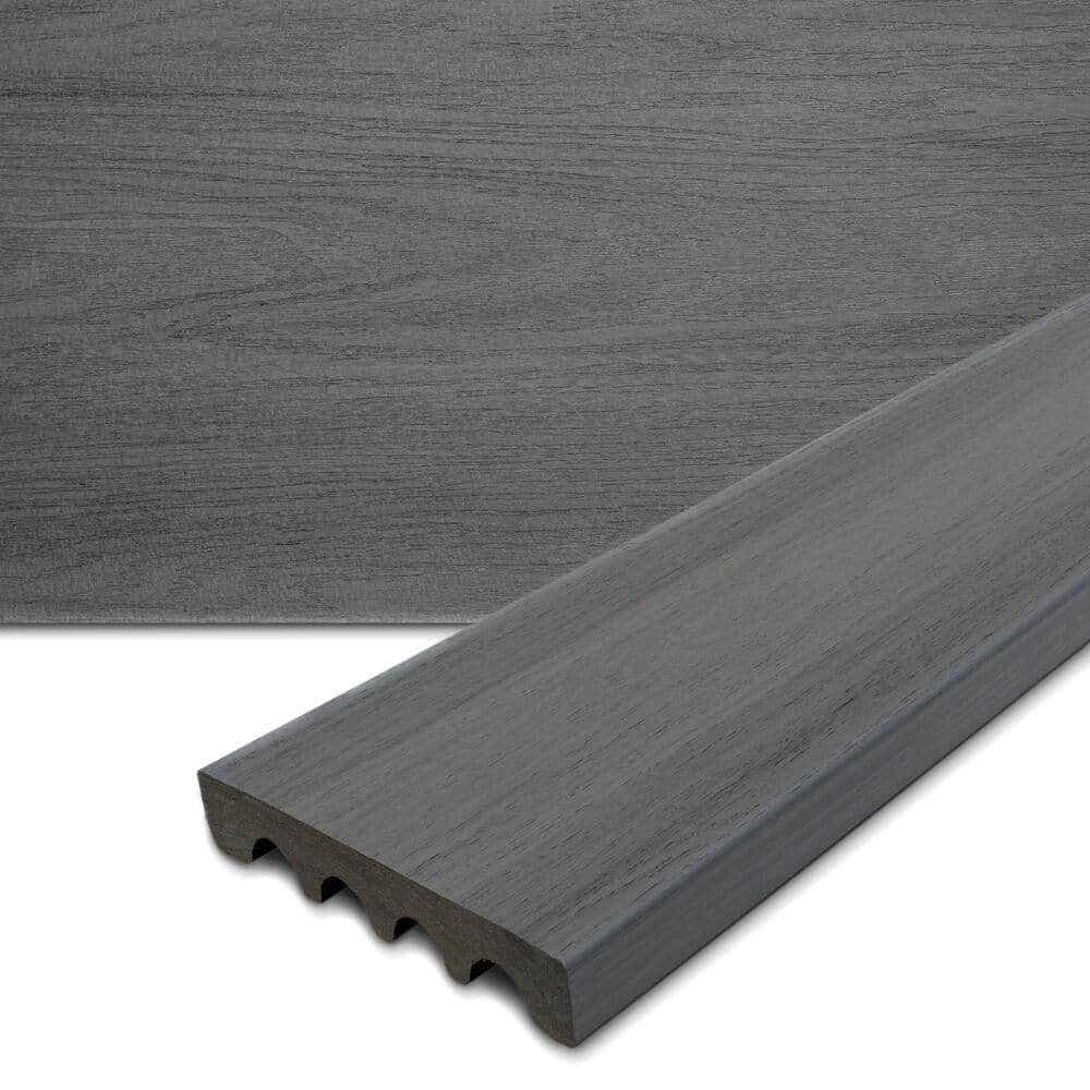 Elevate 5/8 in. x 11.25 in. x 12 ft. Alpine Gray Fascia Composite Decking Board price history on PriceWatchPro