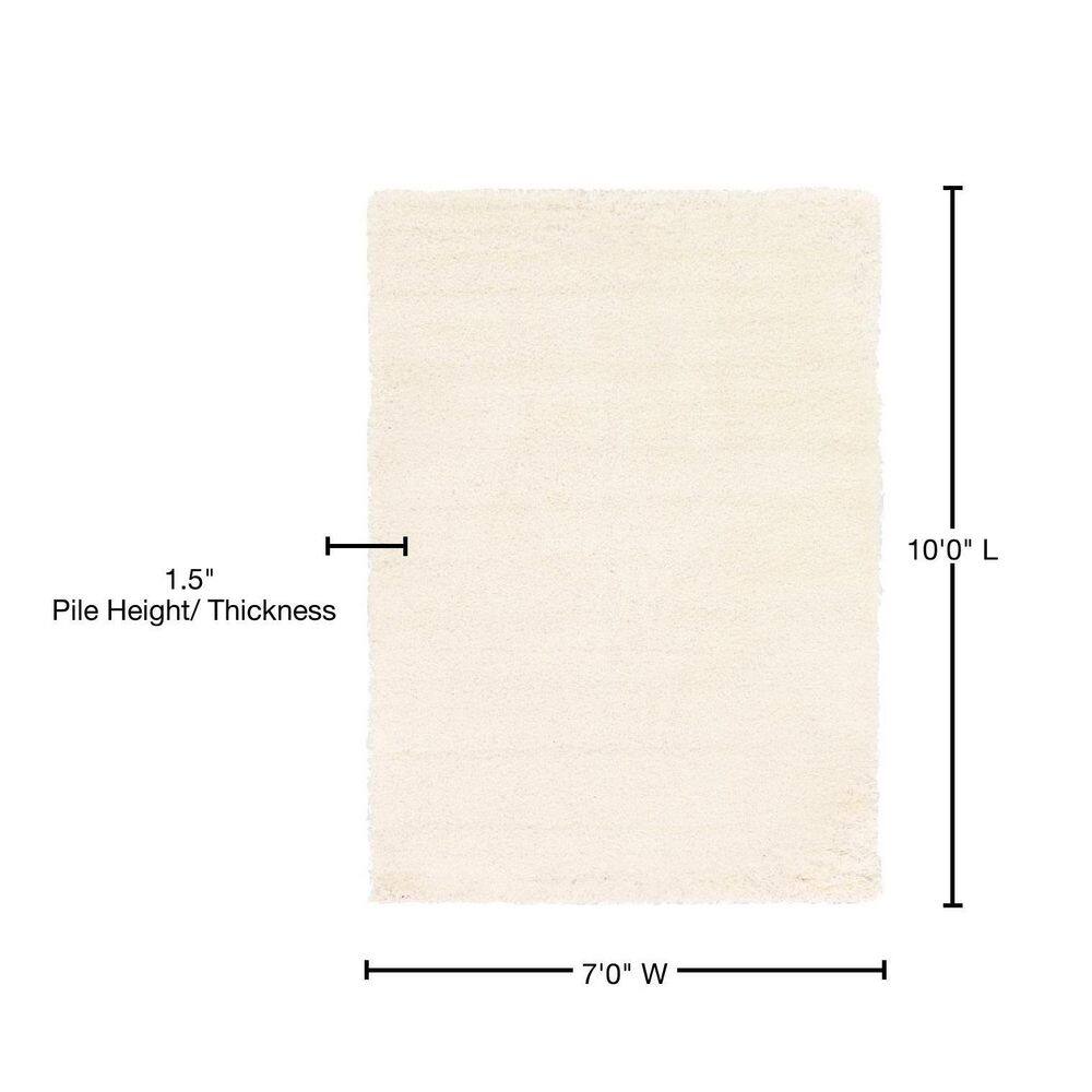 Reversible Blue Synthetic Shag Kids' 8' x 10' Rug