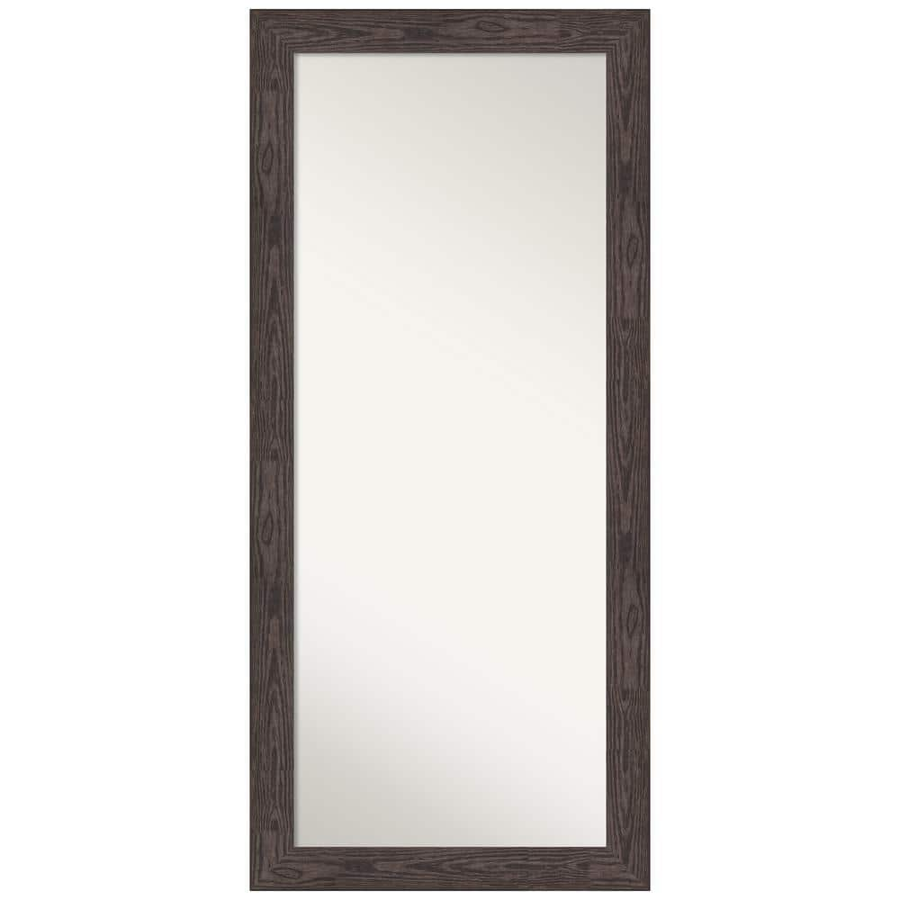 Non-Beveled Bridge Black 30 in. W x 66 in. H Decorative Floor Leaner Mirror -  Amanti Art, A38867155781