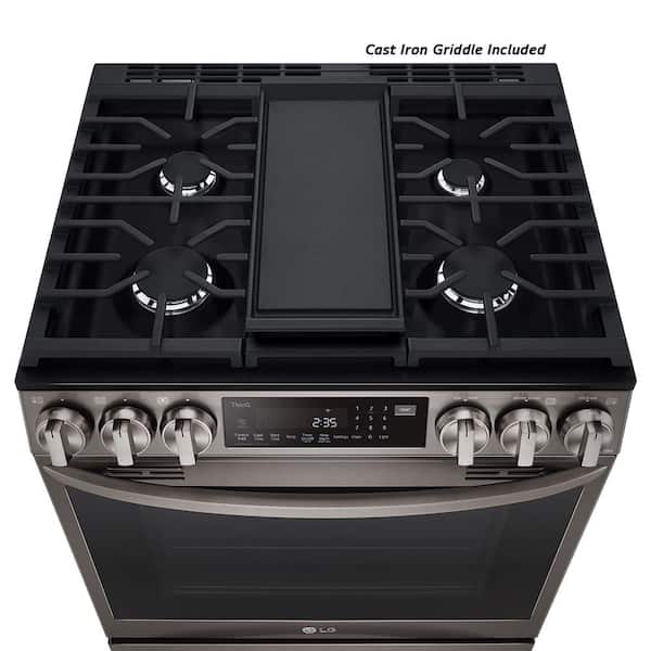 LG 30 Inch Gas Cooktop with Griddle - Stainless Steel