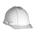 White Non-Vented Hard Hat with Ratchet Adjustment (Case of 6)