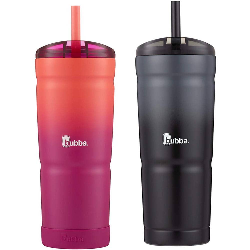 Depot　oz.　(Set　2)　24　Steel　Home　Licorice　and　Sorbet　Tumbler　Bubba　The　of　Pink　Stainless　2149490