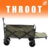 THROOT 8.75cu. ft. (36 in. x 21 in. x 20 in.), Green Metal Oversized Outdoor Folding Garden Carts, Expandable Side Pockets HW-XTC-GREEN