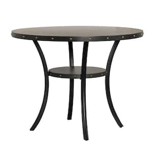 New Classic Furniture Crispin Gray Wood Round Counter Table