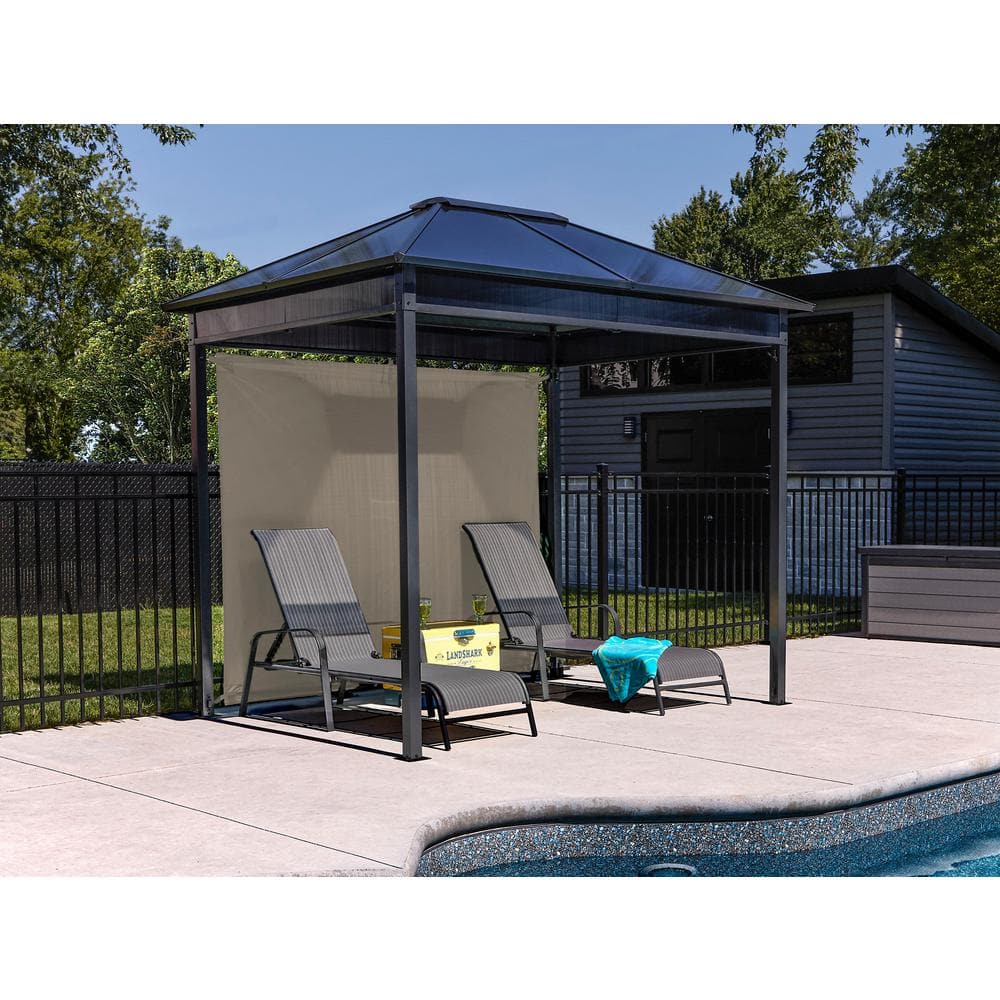 Danxia Black Steel and Polycarbonate 7x9 Ft Gazebo