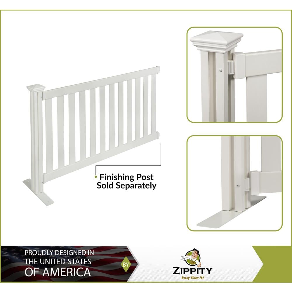 Davidson White Vinyl 5.5-ft Wide Portable Event Fence Kit