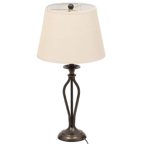 Hampton Bay Rhodes 28 In Bronze With, What Wattage Bulb For A Floor Lamp
