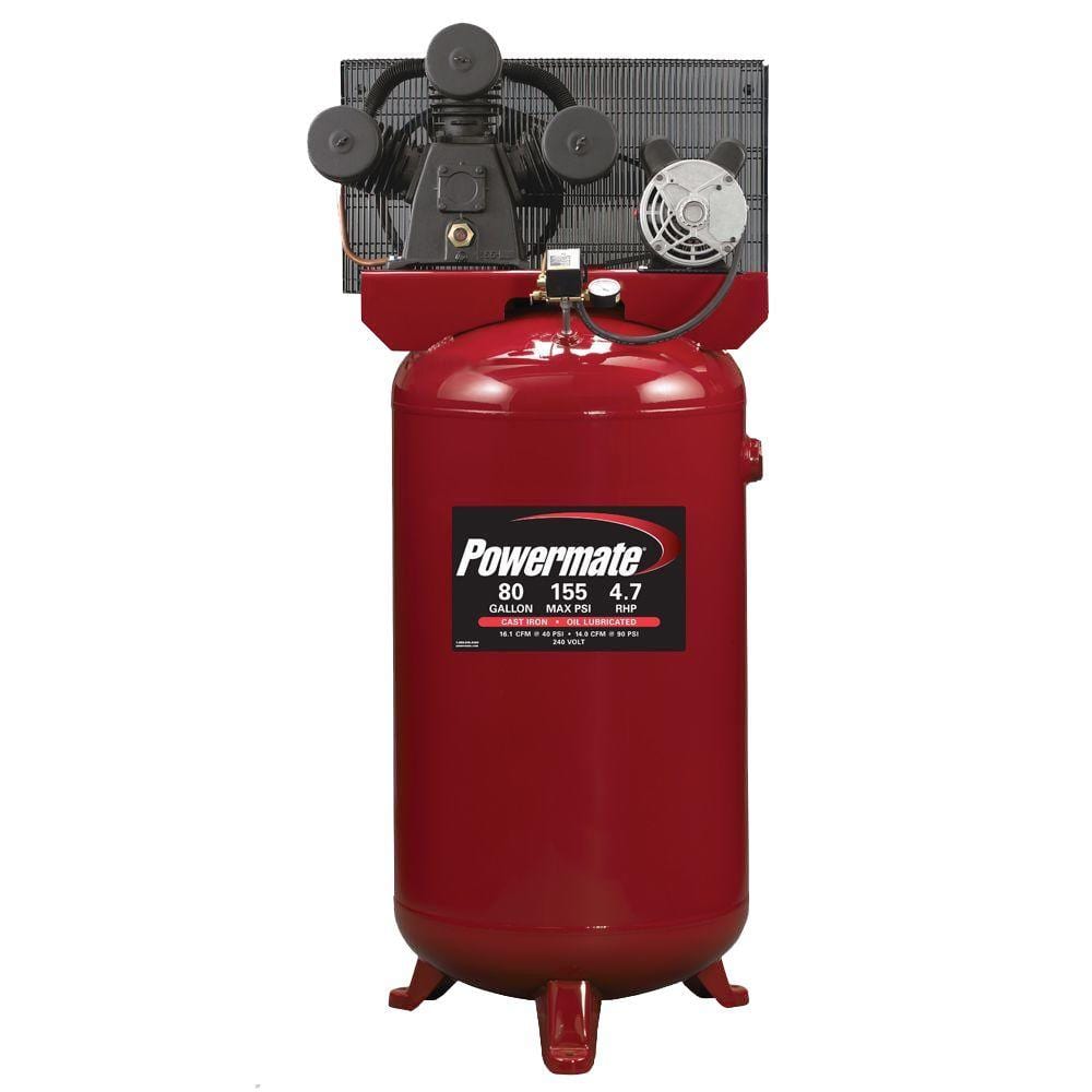 Powermate 80 Gal. Stationary Electric Air Compressor PLA4708065 The Home Depot