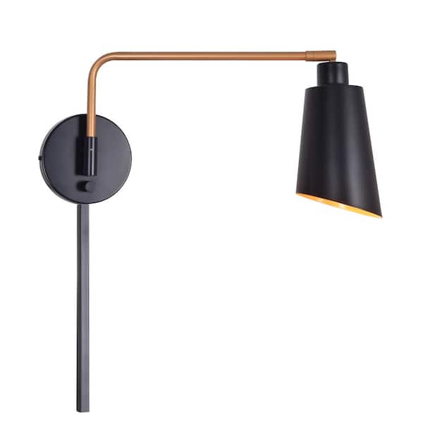 And Gold Swing Arm Wall Light With Plug, Swing Arm Wall Lights