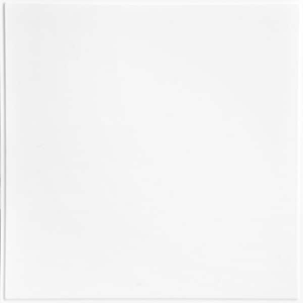 FROM PLAIN TO BEAUTIFUL IN HOURS Smooth Deluxe Gloss White 2 ft. x 2 ft. Revealed Edge Lay-in Tegular Ceiling Tile (120 sq. ft./case)