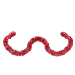 50 ft. 8 Ply Unlit Shiny Red Festive Christmas Foil Tinsel Garland