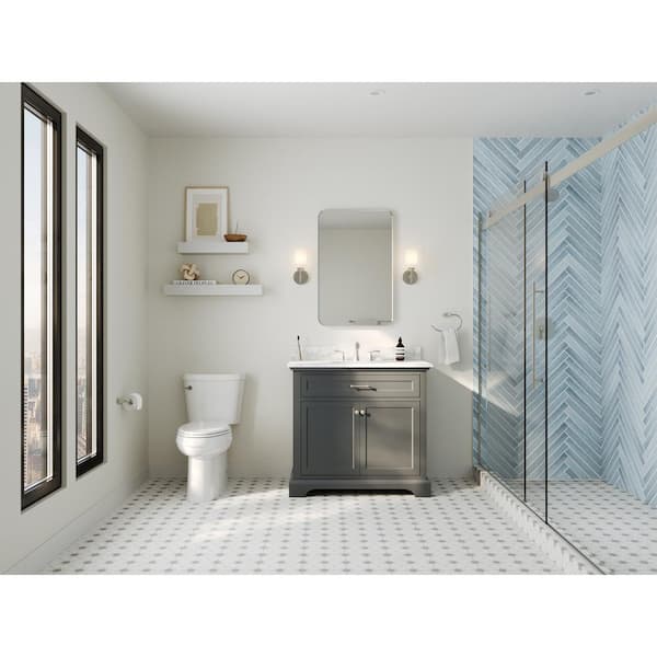 Home Decorators Collection Windlowe 37 in. Single Sink Gray