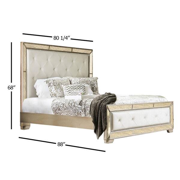 William S Home Furnishing Loraine, Champagne King Bed