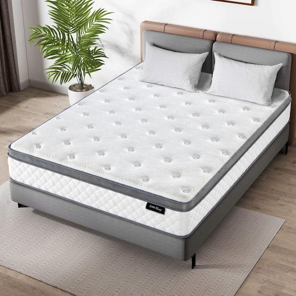 Isaac Sleep Full Medium Comfort Hybrid Euro Top 10 in. Bed-in-a-Box Mattress