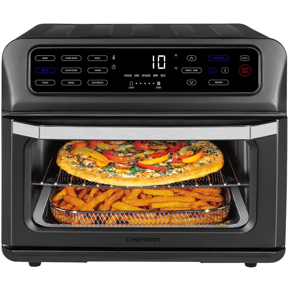 https://images.thdstatic.com/productImages/91bdf12a-31ba-49f5-a0be-c6a212b5312f/svn/black-chefman-toaster-ovens-rj50-ss-t-black-64_1000.jpg
