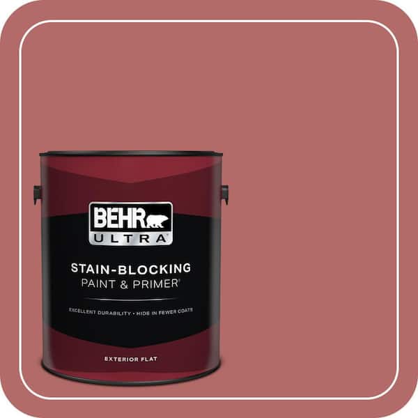 BEHR ULTRA 1 gal. #PMD-12 Desert Rose Flat Exterior Paint & Primer