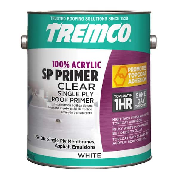 Tremco 0 9 Gal Sp High Tack Acrylic Roof Coating Primer 347439 The Home Depot