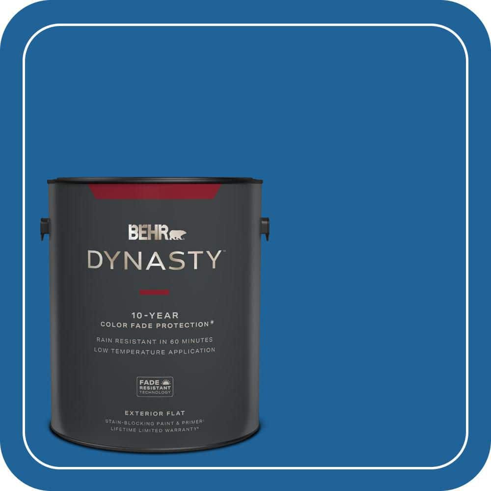 1 gal. #570B-7 Cobalt Glaze Flat Exterior Stain-Blocking Paint & Primer price history on PriceWatchPro