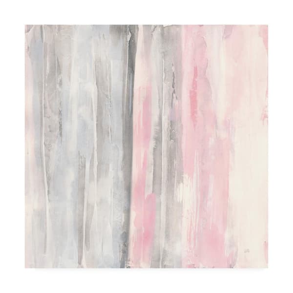 18 in. x 18 in. Whitewashed Blush I Pink Gray by Chris Paschke Hidden Frame