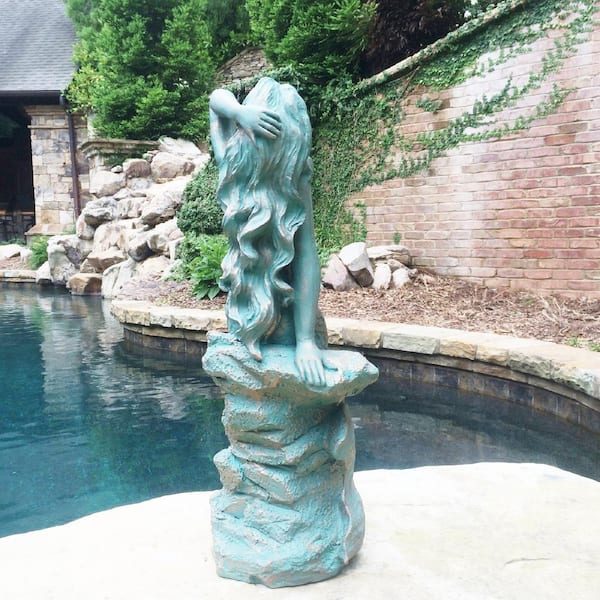 Brass Mermaid Figurine  Coastal Decor - Luxe Coastal Home