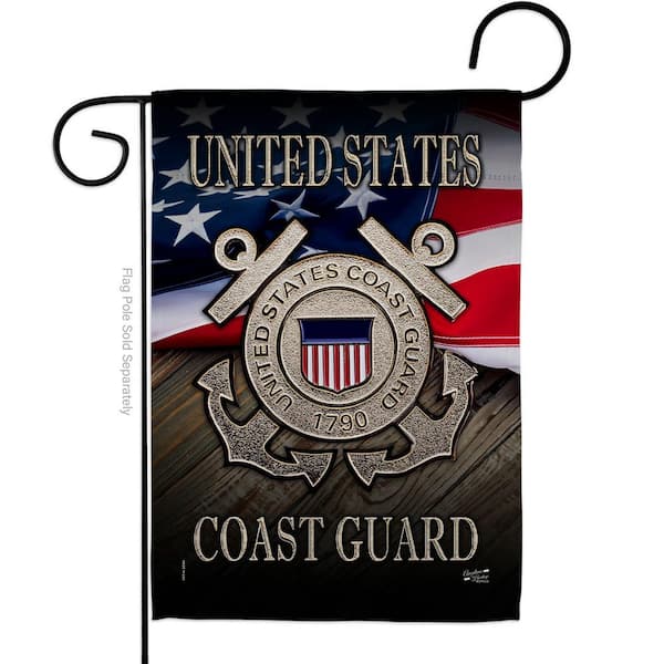 13 in. x 18.5 in. US Coast Guard Garden Flag Double-Sided Armed Forces Decorative Vertical Flags