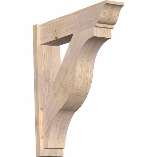 Ekena Millwork 8 in. x 36 in. x 32 in. Douglas Fir Fuston Traditional Smooth Outlooker