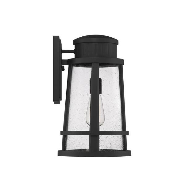 Quoizel Dunham 1-Light Black Outdoor Wall Lantern Sconce Quoizel Dunham 1-Light Black Outdoor Wall Lantern Sconce
