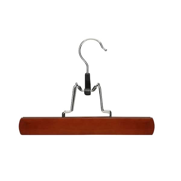 Honey-Can-Do Cherry Wood Skirt and Pant Clamp Hangers 16-Pack