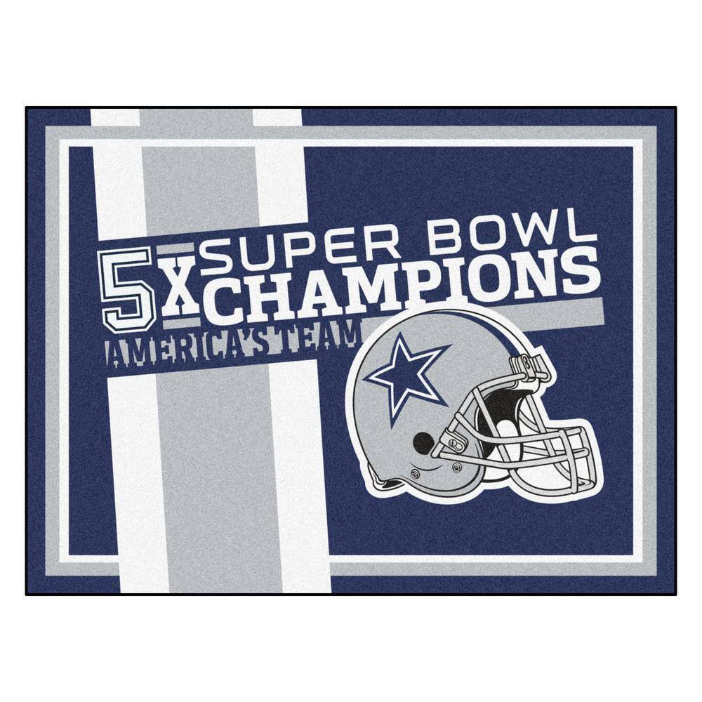 FANMATS Dallas Cowboys Dynasty 8x10 Rug