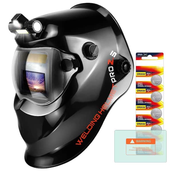 True Color Auto-Darkening Welding Hood with LED Light & Grinding