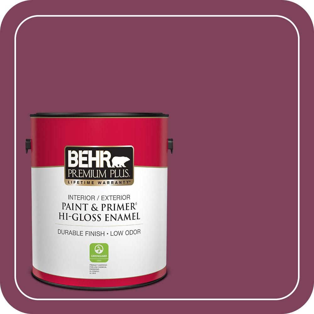 1 gal. Home Decorators Collection #HDC-WR14-12 Cheerful Wine Hi-Gloss Enamel Interior/Exterior Paint & Primer price history on PriceWatchPro