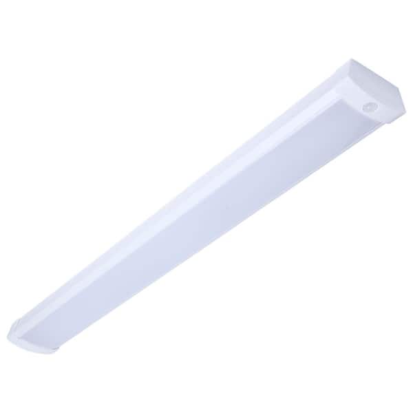 4 ft. 3400 Lumens Integrated LED Non-Dimmable White Wraparound Light, 2700/3000/3500/4000/5000K with PIR Sensor