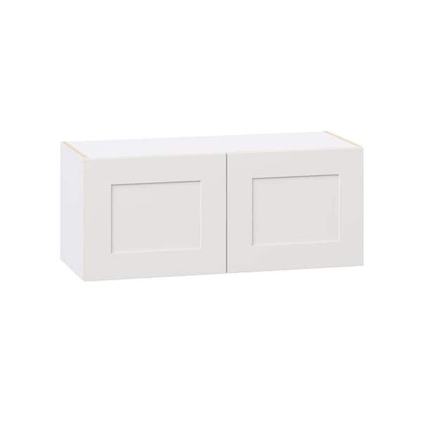 J COLLECTION Roseland 36 in. W x 14 in. D x 15 in. H Assembled Shaker Wall Bridge Kitchen Cabinet in Warm White