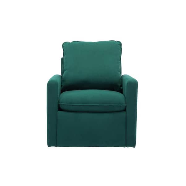 Unbranded Emerald Velvet 360° Swivel Accent Sofa Chair for Living Room