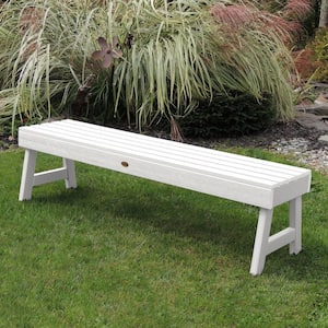 Weatherly 60 in. 2-Person White Recycled Plastic Outdoor Picnic Bench