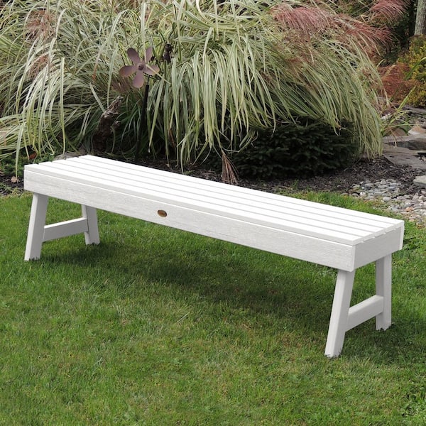 Weatherly 60 in. 2-Person White Recycled Plastic Outdoor Picnic Bench