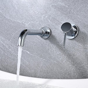 Modern Single-Handle Wall Mounted Bathroom Faucet in Chrome