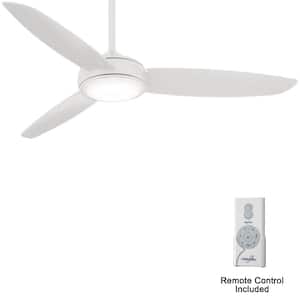 Concept IV 54 in. Integrated LED Indoor/Outdoor White Smart Ceiling Fan with Light and Remote Control
