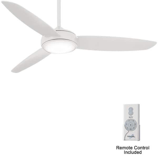 Concept IV 54 in. Integrated LED Indoor/Outdoor White Smart Ceiling Fan with Light and Remote Control