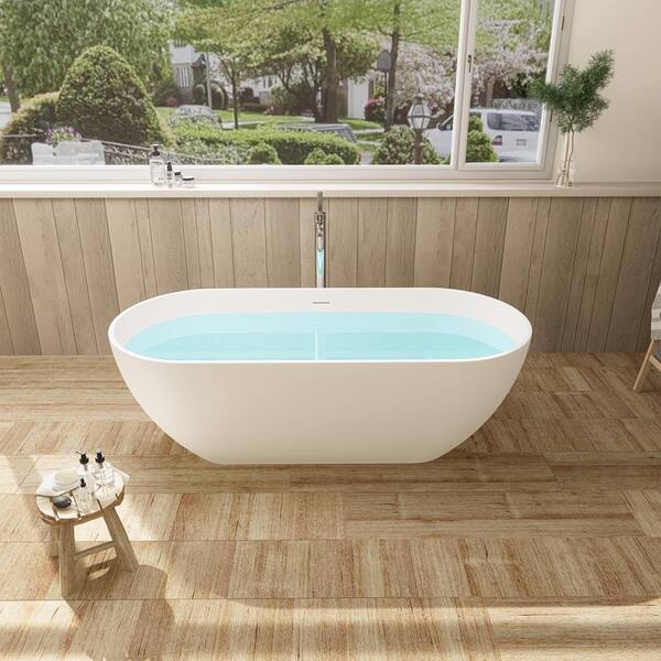 Altair Ryder 59 in. x 30 in. Soaking Bathtub with Center Drain in