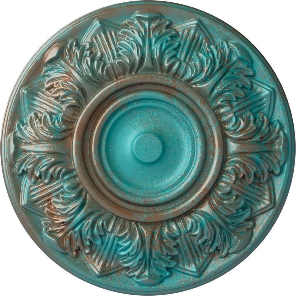 13 in. x 1-3/8 in. Whitman Urethane Ceiling Medallion (For Canopies upto 3-3/4 in.), Copper Green Patina price history on PriceWatchPro