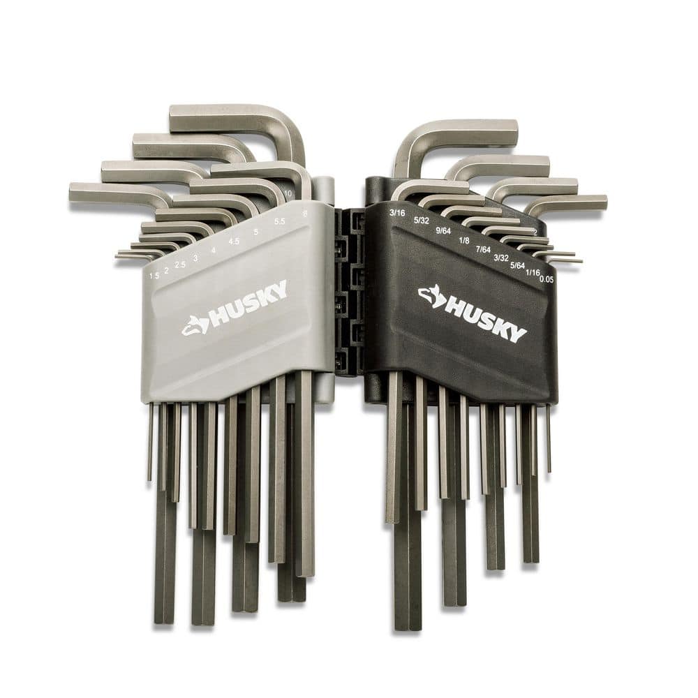 HUSKY SAE/Metric Long Arm Hex Key Set (26-Piece) (HLAHKSM26PC)