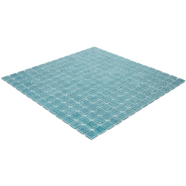 Apollo Tile (Sample) Floor and Wall Tile Cadet Blue 4-in x 4-in Matte Glass Uniform Squares Floor and Wall Tile