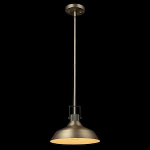 Sutton 1-Light Matte Brass Indoor Pendant Light with Textured Socket