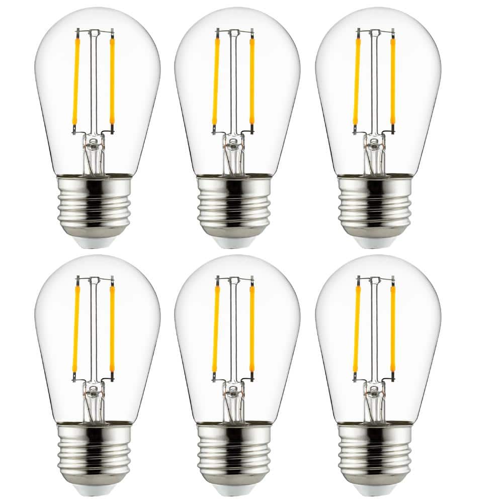 25-Watt Equivalent S14 Dimmable Edison Filament E26 Base String LED Light Bulb 2700K in Warm White (6-Pack) price history on PriceWatchPro