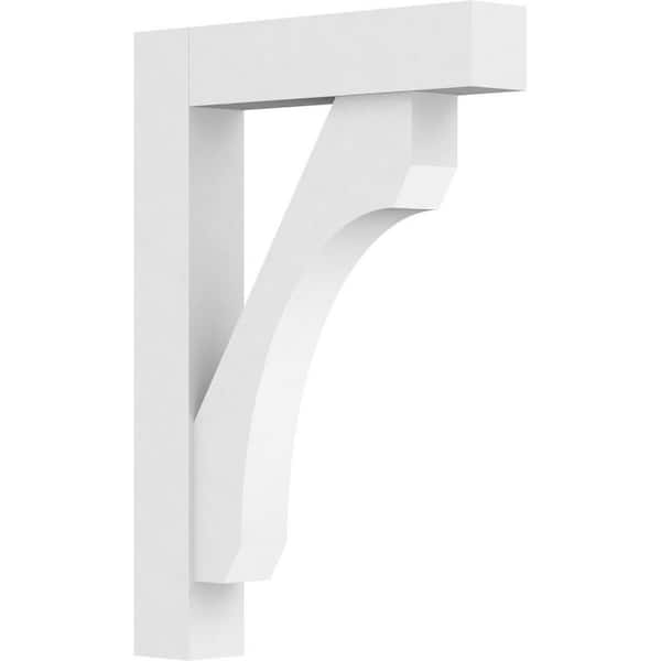 Ekena Millwork Standard Legacy 3 in. W x 24 in. H x 18 in. D Signature Urethane Polyurethane Bracket With Block Ends