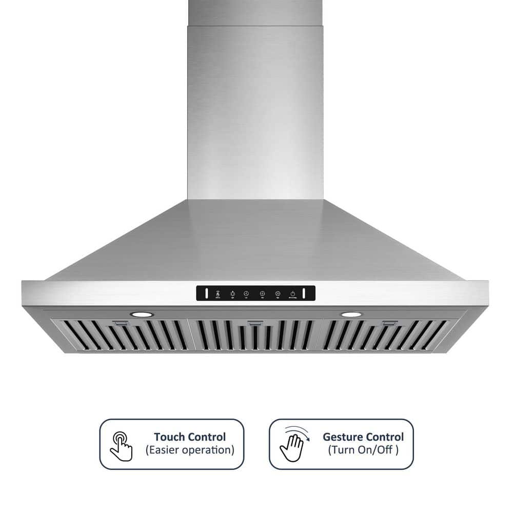 36 in. Wall Mount 900CFM Ducted Range Hood in Stainless Steel with LED Light price history on PriceWatchPro