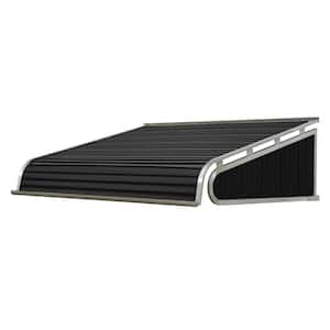 5 ft. 1500 Series Door Canopy Aluminum Fixed Awning (12 in. H x 42 in. D) in Black