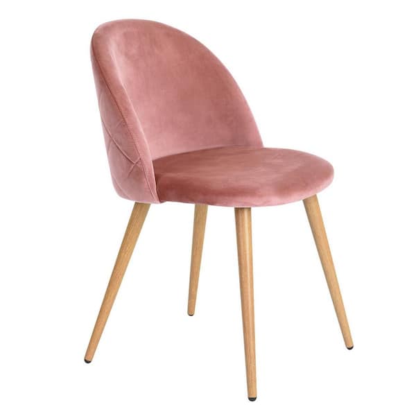 zomba pink velvet dining chair