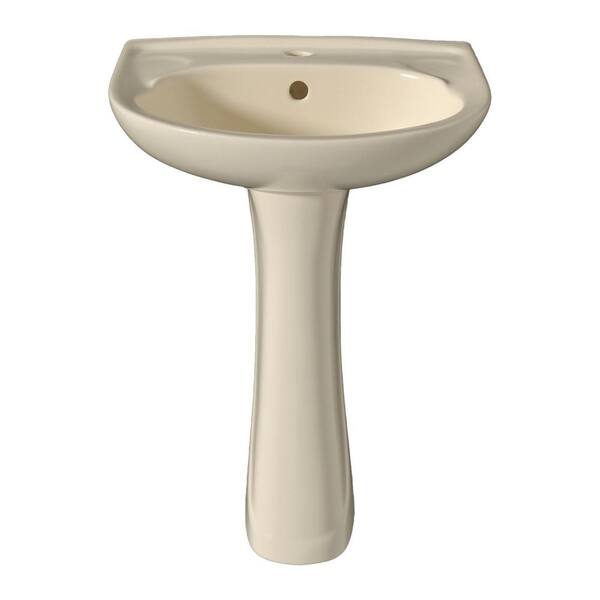 Jasmie 21" W x 18.5" D Pedestal Sink Novelty Pedestal Bathroom Sink